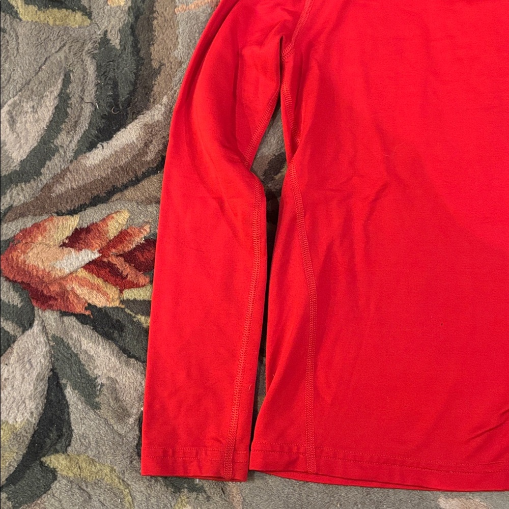 Under Armour Red ColdGear Fitted Mock Neck Top - Picture 5 of 11